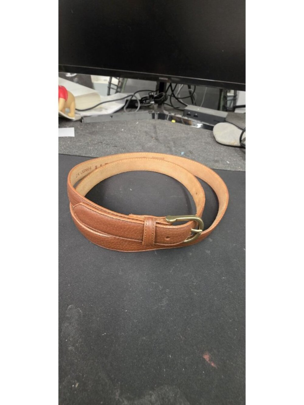 L. L. Bean Tan Leather Belt Size 2X USA Made - Picture 8 of 8